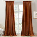 StangH Burnt Orange Velvet Curtains by StangH