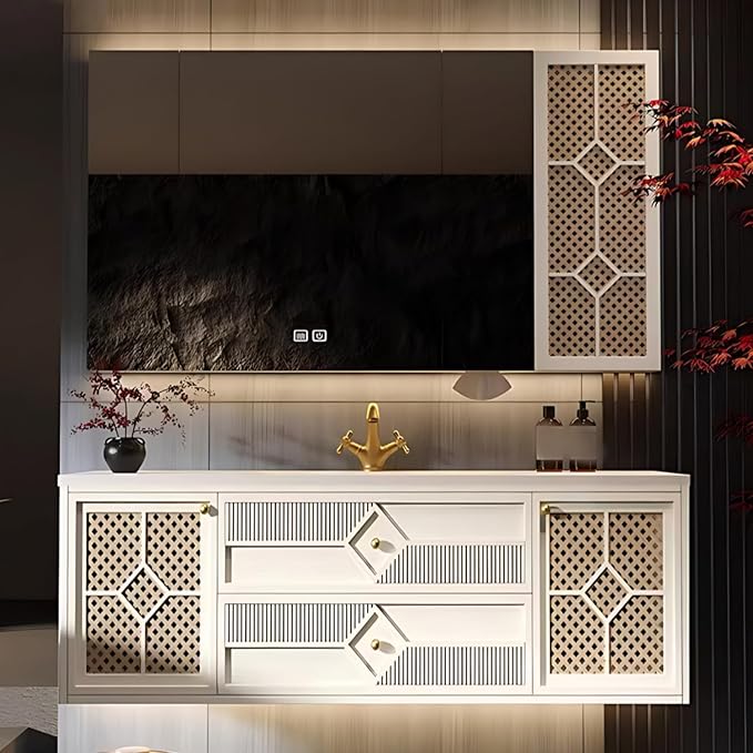 56IN Luxury Floating Bathroom Vanity by NAIROLET