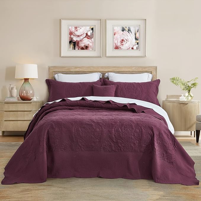 CHIXIN Oversized Bedspread Coverlet Set King Size by CHIXIN