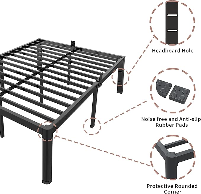 ROIL 18 Inch Twin XL Bed Frame - Image 6