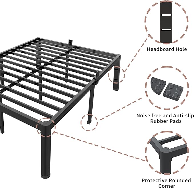 ROIL 20 Inch Full Size Bed Frame - Image 4