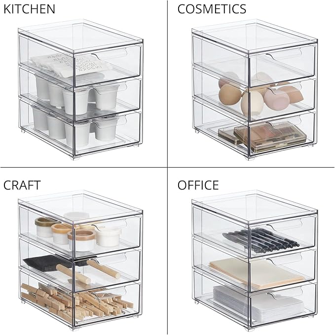 mDesign Plastic Stackable Organizer - Image 7