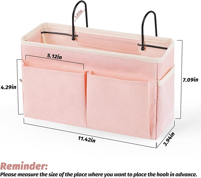 Retyion Bedside Caddy Bedside Storage Organizer Hanging Bunk Bed Dorm Room - Image 2