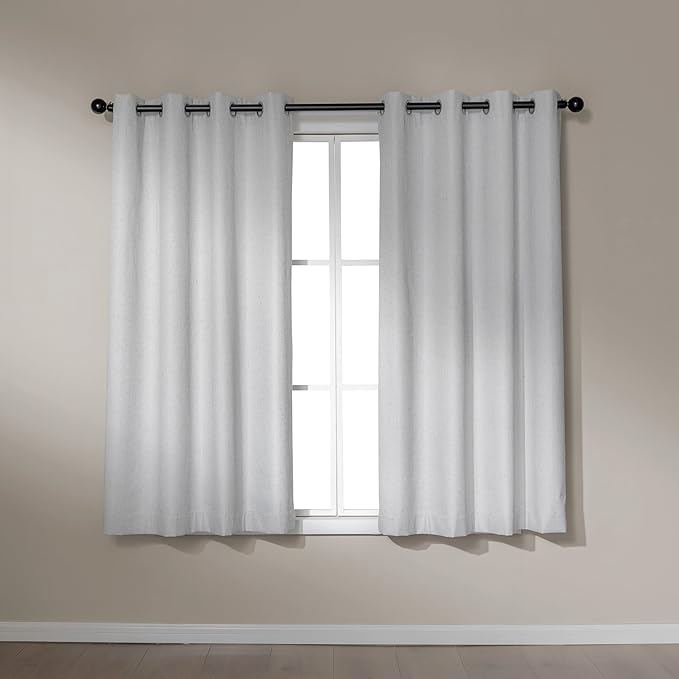 Amazon Basics Faux Linen Blackout Curtains by AmazonBasics