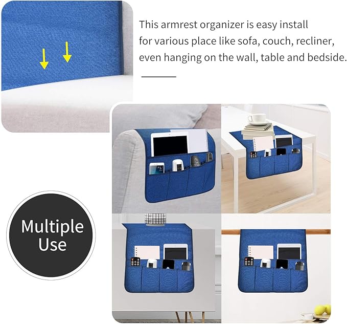 SYSOV Sofa Armrest Organizer, Remote Control Holder - Image 5