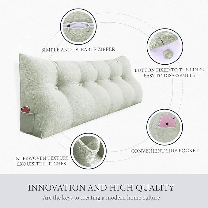 homecozy Wedge Headboard Pillow Dorm Room Reading Pillow Back Support - Image 6