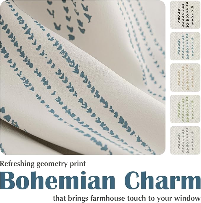 100% Boho Blackout Curtains 84 Inches Long - Image 4