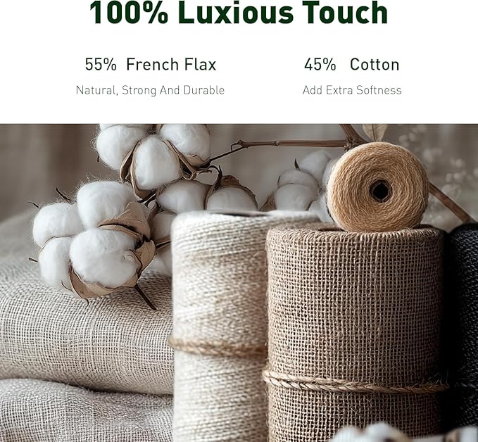 Hyde Lane Luxury Linen Quilt Set King Size, European Flax Cotton Blend Bedding - Image 4