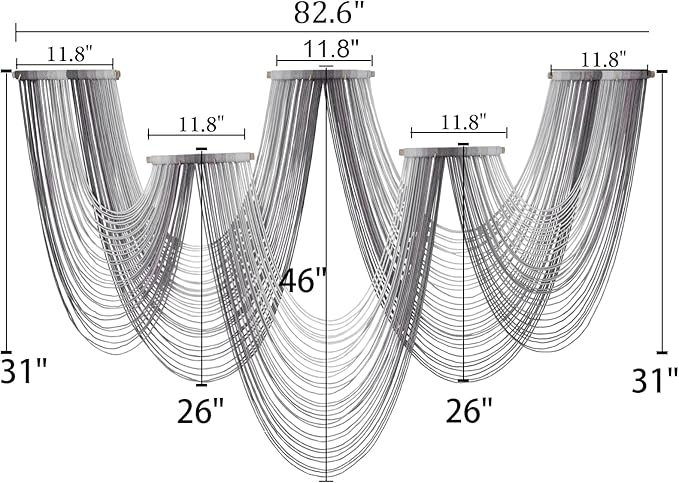IOWER Large Macrame Wall Hanging Boho Wall Art Handmade Home Decor Dip-Dyed - Image 5