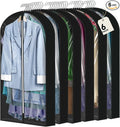 6 Pcs 40" Garment Bags for Hanging Clothes, Garment Bags Shoulder Covers by AURUZA