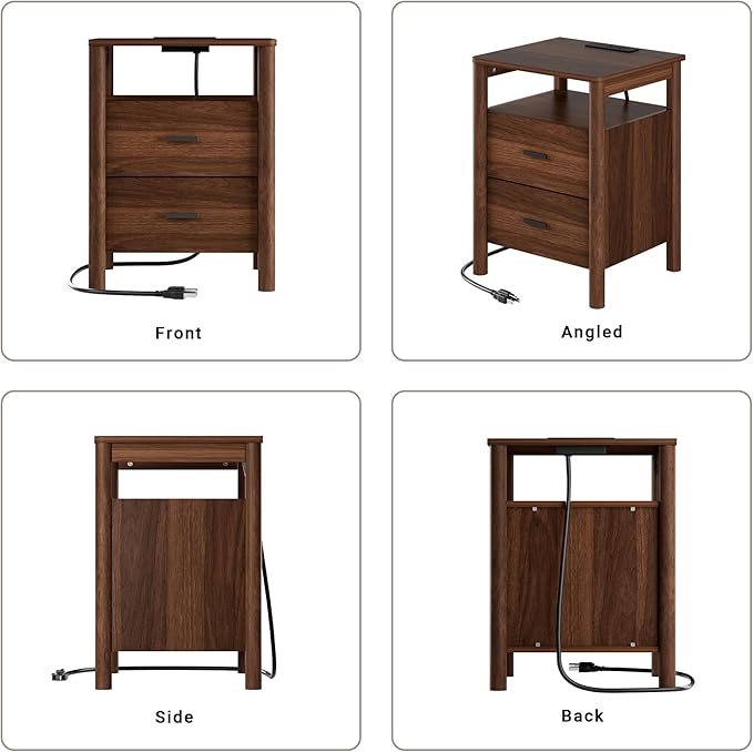 FavourLife Night Stand, Modern Nightstand - Image 7