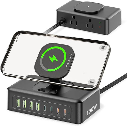 11-in-1 Charging Station USB-C Power Strip, 300W USB C Charger Block, 2AC by AcozvinPowerStrip