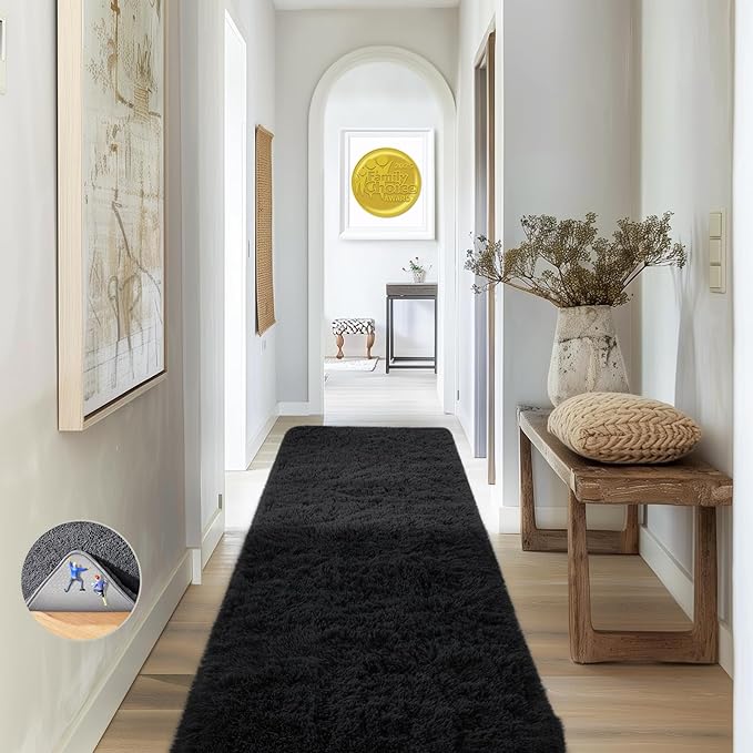 Ophanie 2x8 Runner Rug for Hallway, Upgrade Non-Slip Fluffy Soft Bedside Rugs by Ophanie