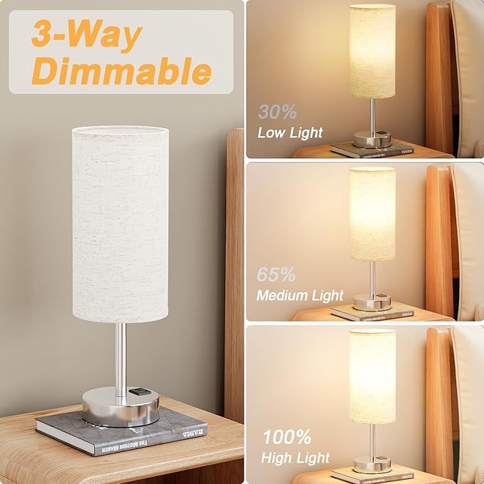 Dicoool Touch Table Lamp for Bedroom Nightstand - Image 6