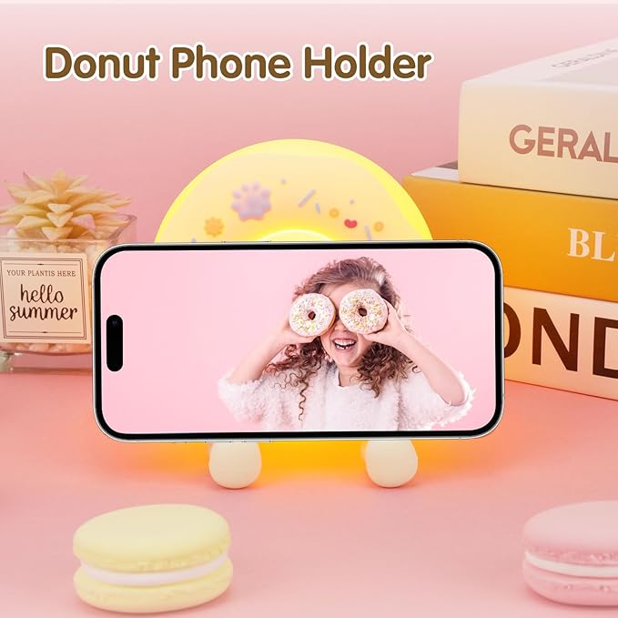 QANYI Donut Lover Lamp, Soft BPA Free Silicone Touch Night Light, Eye Caring - Image 4