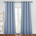 NICETOWN Vintage Blue Blackout Curtains 102 inches Long, Grommet Thermal by NICETOWN