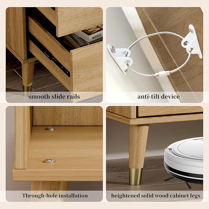 6 Drawer Dresser, Wooden Bedroom Drawer Dresser - Image 4