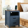 Puntogen Blue Night Stand, Rustic End Table by Puntogen