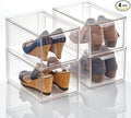 mDesign Plastic Stackable Closet Storage Organizer Bins by mDesign
