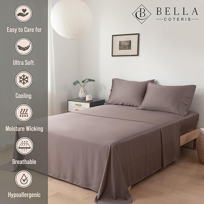Bella Coterie Luxury Bamboo Viscose Cal King Size Sheet Set | 100% Organically - Image 2