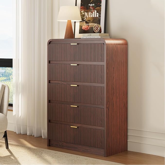 FURSUN Fluted 5 Drawers Dresser - Image 7