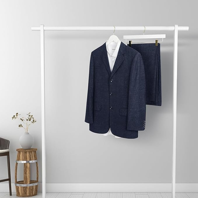 TOPIA HANGER White Wooden Pants Hangers - Image 4
