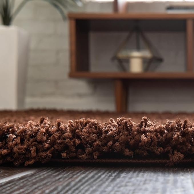 Unique Loom Solid Shag Collection Area Rug - Image 4