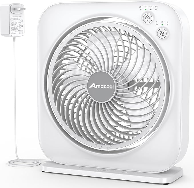 AMACOOL Table Fan, 12 inch Box Fan by AMACOOL