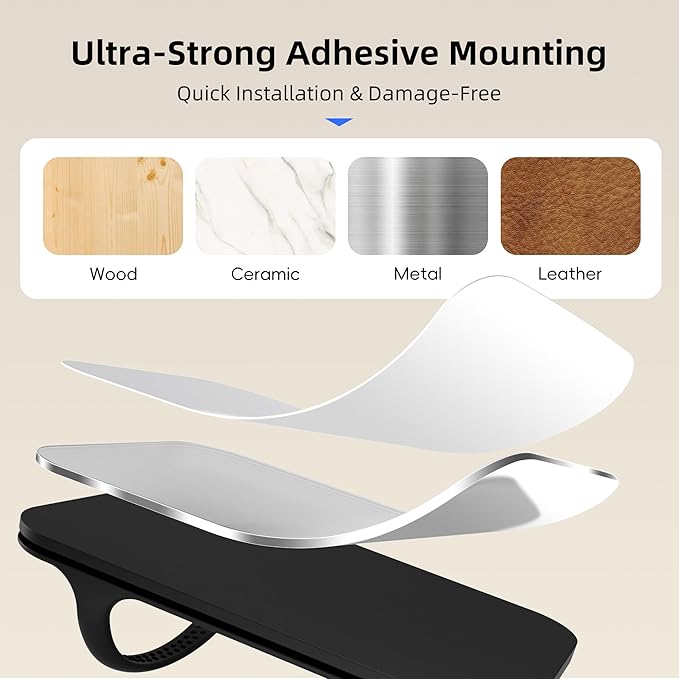 ELETIUO Universal Silicone Laptop Charger Holder, Under Desk Power Brick Mount - Image 6