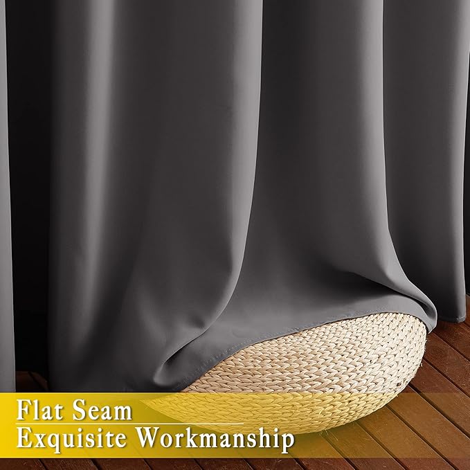 NICETOWN Sliding Glass Door Curtain Drape, Grommet Thermal Insulated Blackout - Image 7