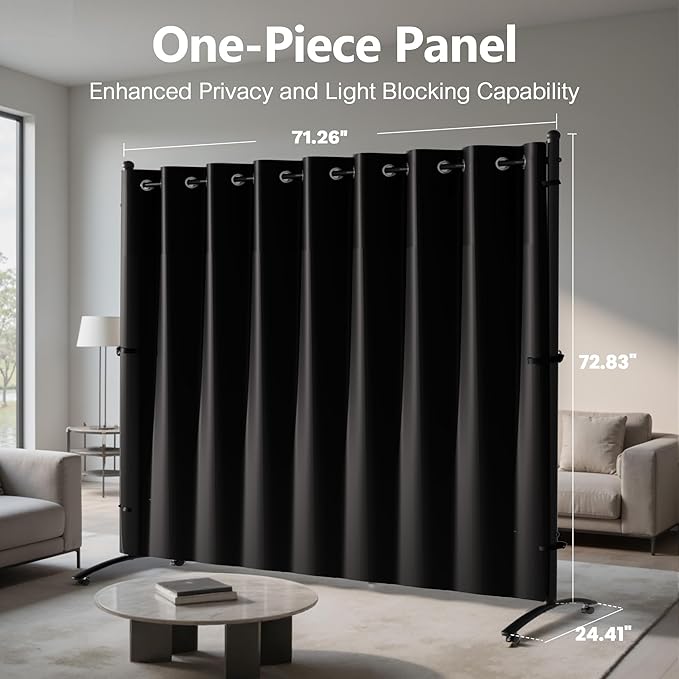 Room Divider, Curtain Privacy Screen - Image 5