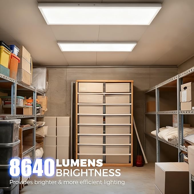 Barrina 1x4 LED Flat Panel Light, 8640LM 72W, 0-10V Dimmable, Brightness & 5CCT - Image 6
