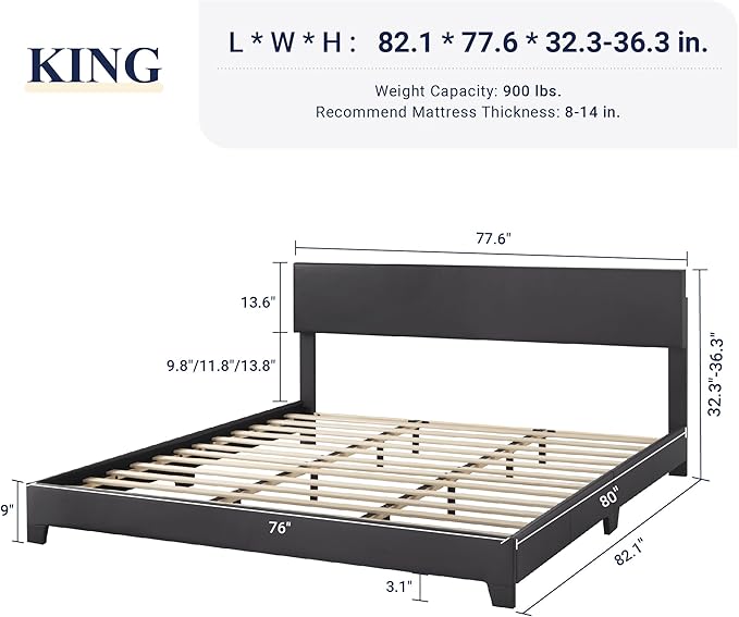 Allewie King Size Bed Frame - Image 2