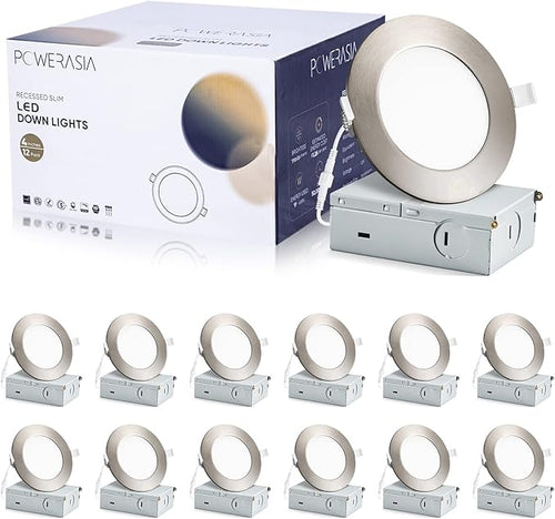 12 Pack Recessed Lighting 4 Inch by POWERASIA
