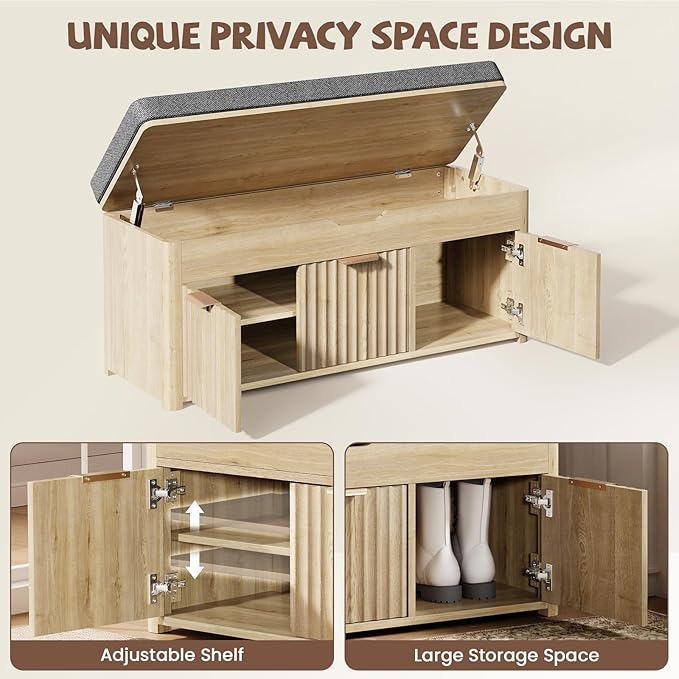 Shoe Bench with Storage - Image 6