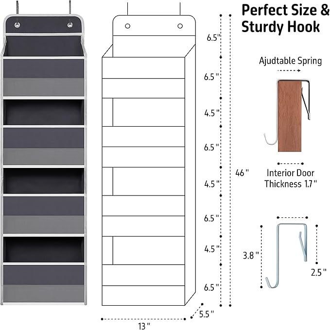 TYMENSH Over The Door Hanging Organizer - Image 2