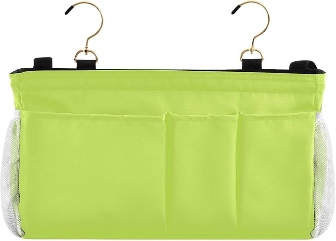 KOPIRIT Neon Yellow Bedside Caddy Storage Bag Bedside Organizer - Image 2