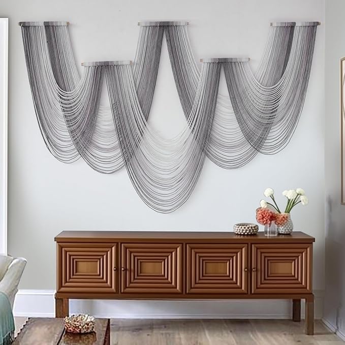 IOWER Large Macrame Wall Hanging Boho Wall Art Handmade Home Decor Dip-Dyed by IOWRE