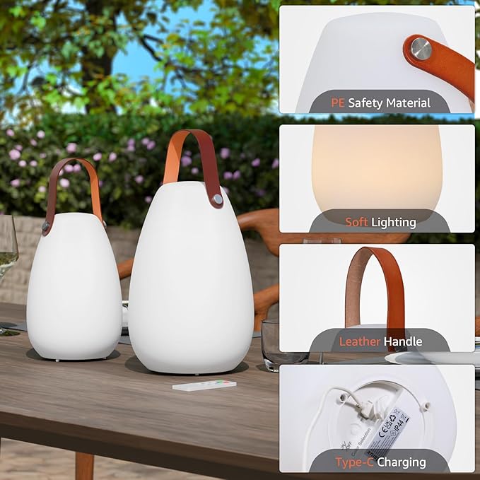 uuffoo 2 Pack Outdoor Table Lamp - Image 2