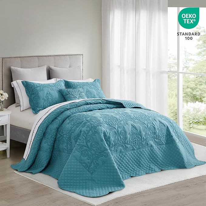 CHIXIN Bedspread Coverlet Quilt Set Full Size - Image 2