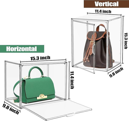 2 Pcs XX-Large Acrylic Shoe Display Case, 15.3'' x 9.8'' x 11.4'' Boot Boxes - Image 2