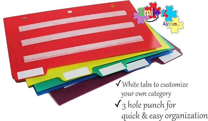 Smile4autism Small 5x8” Tools Perfect to Keep Your Loose Visual Picture Cards - Image 4
