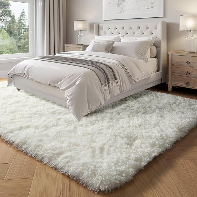 PAGISOFE Soft Living Room Rug 8x10, Cream Rugs - Image 4