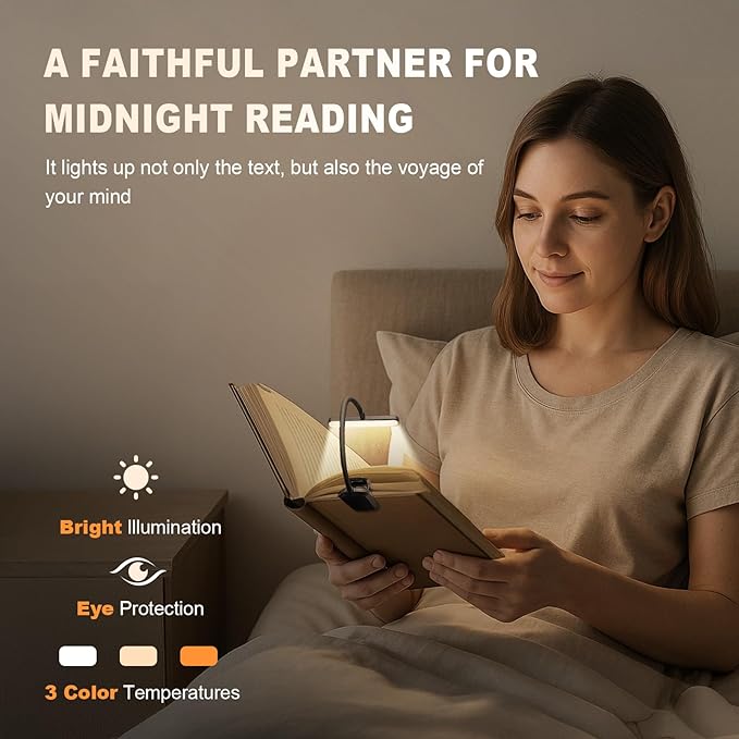 Rechargeable Book Lights for Reading at Night 25 LED - Image 4