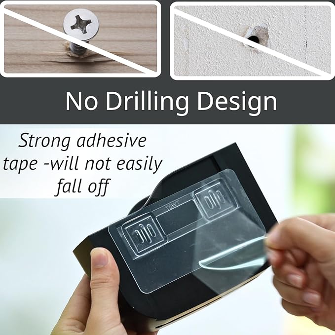 LINFIDITE 2 Pack Adhesive TV Remote Control Holder Wall Mount TV Remote Holder - Image 3