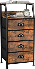 Dresser with 4 Drawers, Fabric Storage Tower by Ollieroo