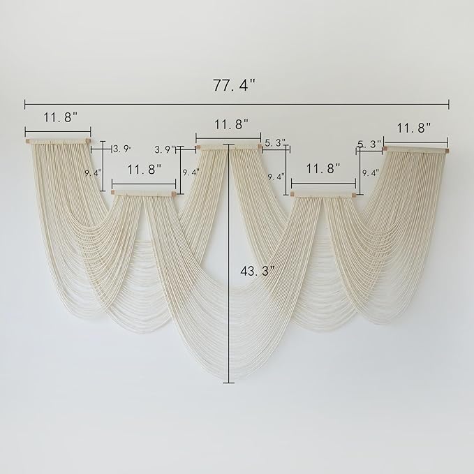IOWER Macrame Wall Hanging Large Wall Home Decor Modern Fiber Wall Art - Image 5