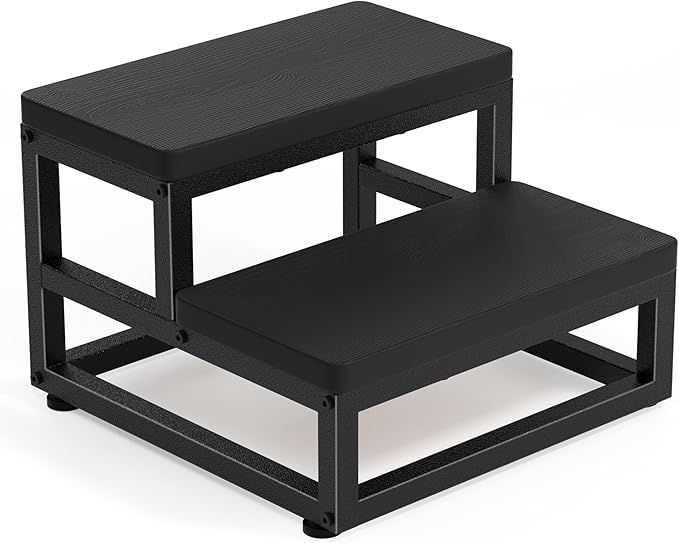 Two-Step Stool for Adults & Kids, Waterproof HDPE Bed Step by YM