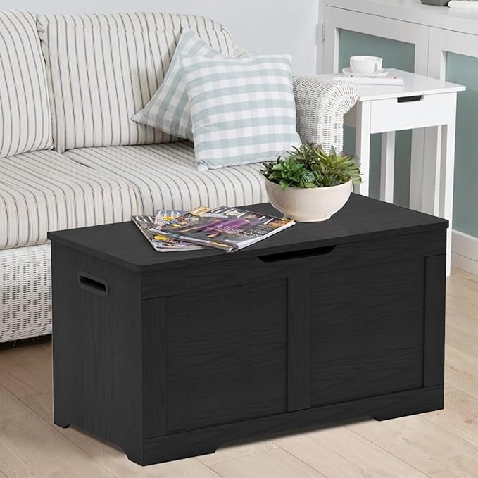 Timberer 31.5" Storage Chest, Wooden Storage Bench, Lift Top Toy Chest - Image 7
