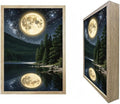 URVIP LED Glowing Photo Frame, 3D Starry-Sky Blue Moon Wall Art, 9x12 Inches by URVIP